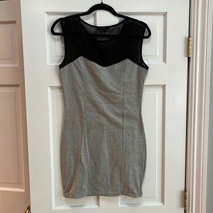 Grey Black Bodycon Dress